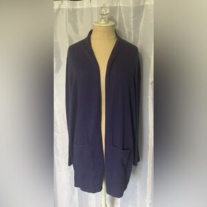 Chico’s Cardigan Women's 3 Open Front Rhinestones Sleeves Purple Long Sleeve